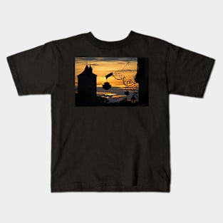 Sunset on Herrngasse - Rothenburg, Germany (2) Kids T-Shirt